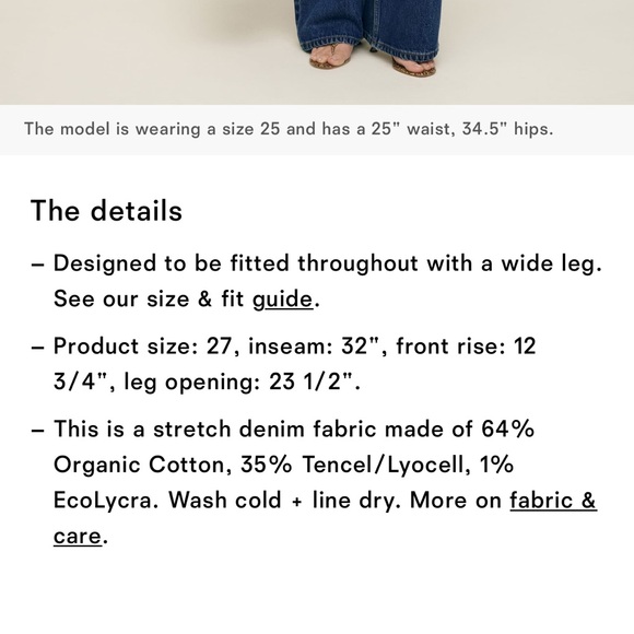 Reformation *Brand New* Cary Stretch High Rise Slouchy Wide Leg Jeans - Picture 7 of 10